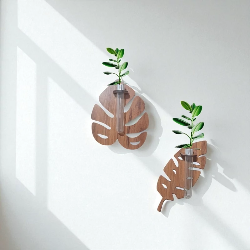 گلدان دیواری قلمه زنی طرح برگه انجیری سایز15