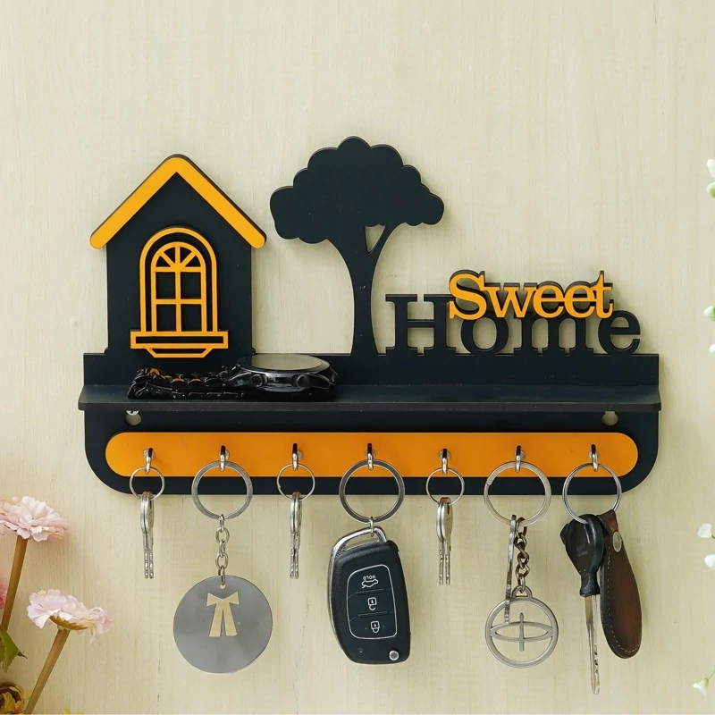 جاکلیدی دیواری فانتزی طرح Sweet Home