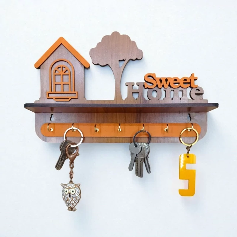 جاکلیدی دیواری فانتزی طرح Sweet Home