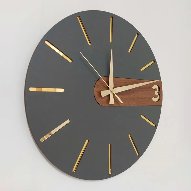 ساعت دیواری مدرن چوبی قطر 30 سانتیمتر